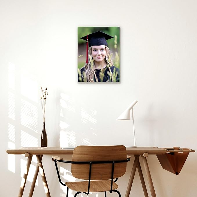 Custom Graduation Canvas Prints with Your Photos,Graduation Decorations, Personalized Graduation Canvas Wall Art Gifts Idea for Daughter, Son, Sibling or Friend (6" X 8")