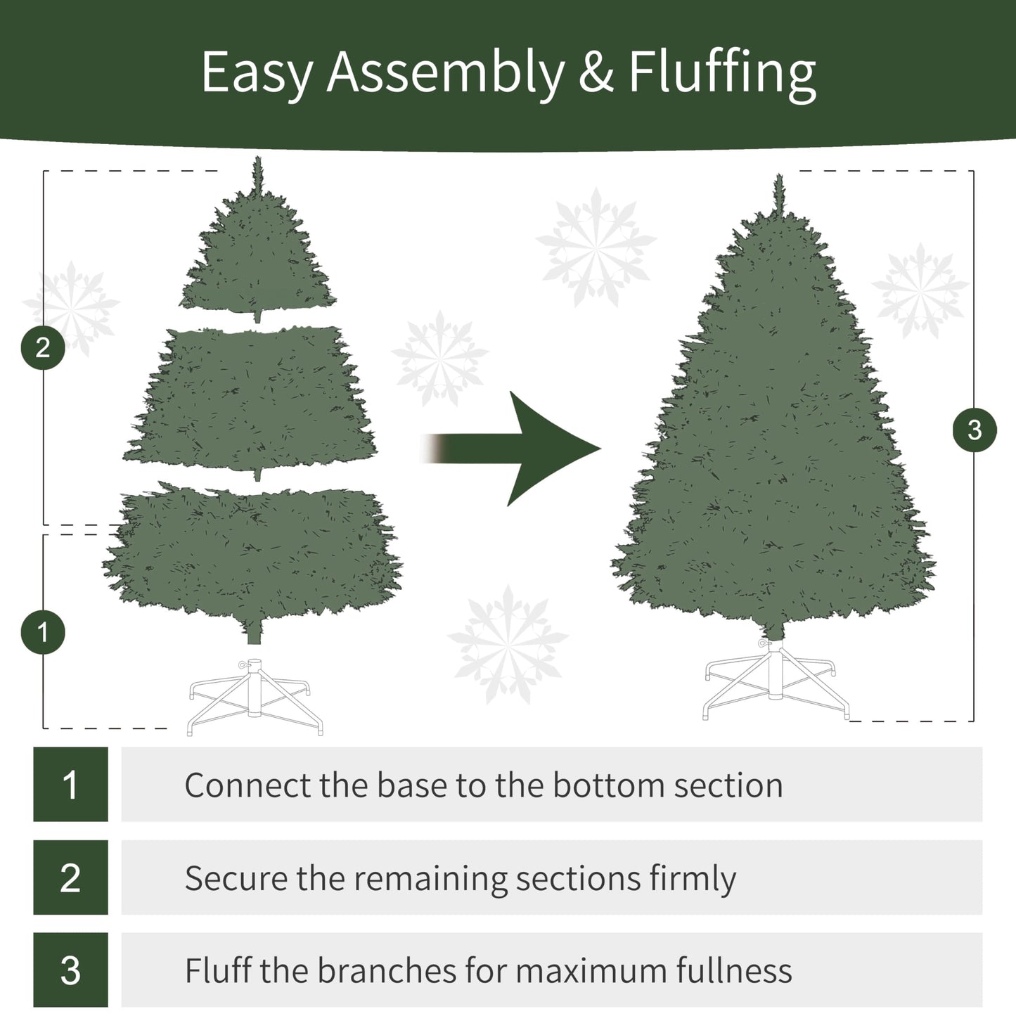 Puleo International 6.5 Foot Pre-Lit Slim Fraser Fir Artificial Christmas Tree with 350 UL Listed Clear Lights, Green