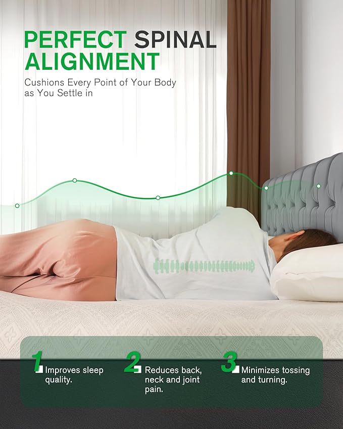 Queen Bed Mattress, 12 Inch Cooling Gel Memory Foam Mattress for Pressure Relief, Made in USA Queen Size Mattresses in a Box, Fiberglass Free, Medium Firm, CertiPUR-US Certified, Motion Isolation