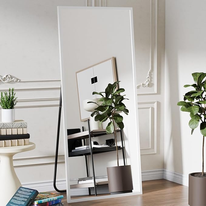 Koonmi 71"x31" Floor Mirror Full Length, Bedroom Floor Body Mirror with Stand, Large Silver Mirror, Leaning, Standing or Hanging Horizontally/Vertically