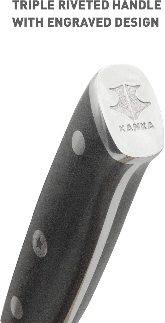 KANKA 7 inch Meat Cleaver Knife – Professional Knife for BBQ & Kitchen, Ergonomic Handle Stainless Steel Butcher for Meat, Fish & Bone Cutting - Heavy Duty Chef Chopper Razor Sharp & Rust-Resistant