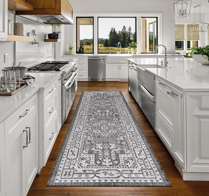 Keen Home Design Terrace Outdoor Runner Rug - 2x10 Washable Indoor/Outdoor Rug for Patio, Kitchen, Balcony, Beach, Garden, Deck and Porch, Size: 2'2"x9'11"