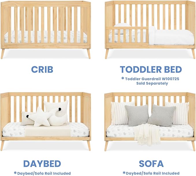 Delta Children Essex 4-in-1 Convertible Crib Greenguard Gold Certified, Natural