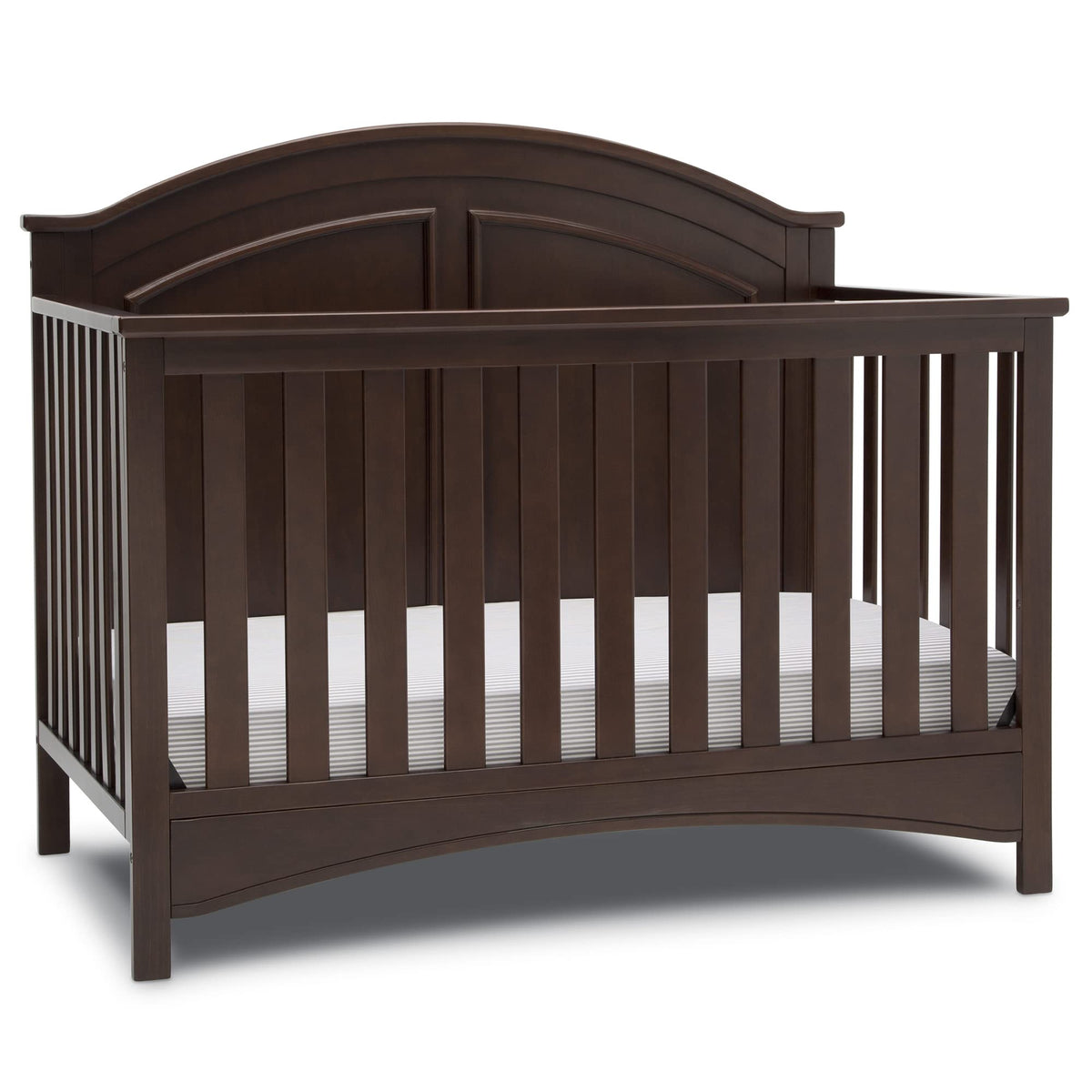 Delta Children Perry 6-in-1 Convertible Crib - Greenguard Gold Certified, Walnut Espresso