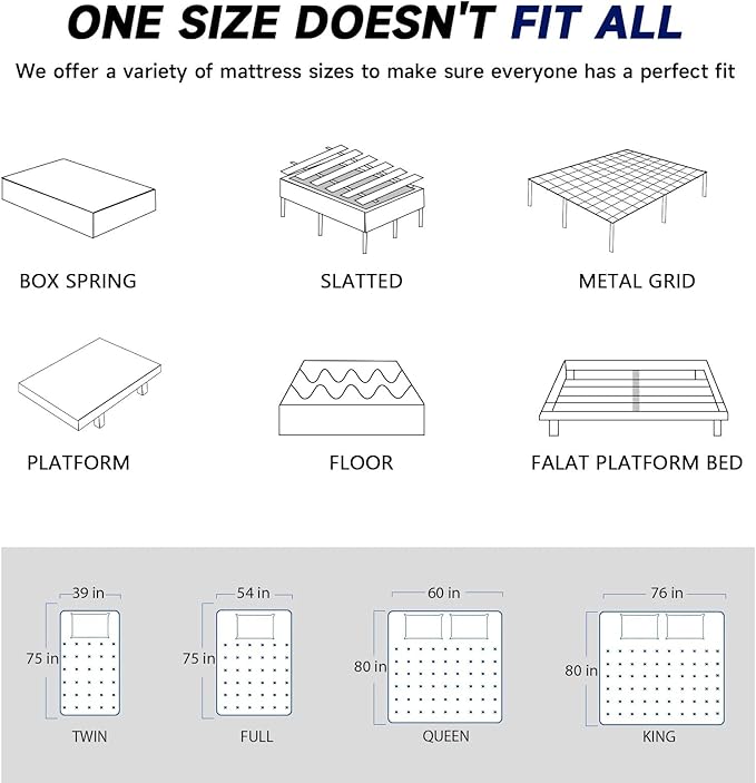 Queen Size Mattress in a Box 12 Inch Hybrid Mattress [Enhanced Stability], Medium Firm Memory Foam and Pocket Spring Construction, Motion Isolation