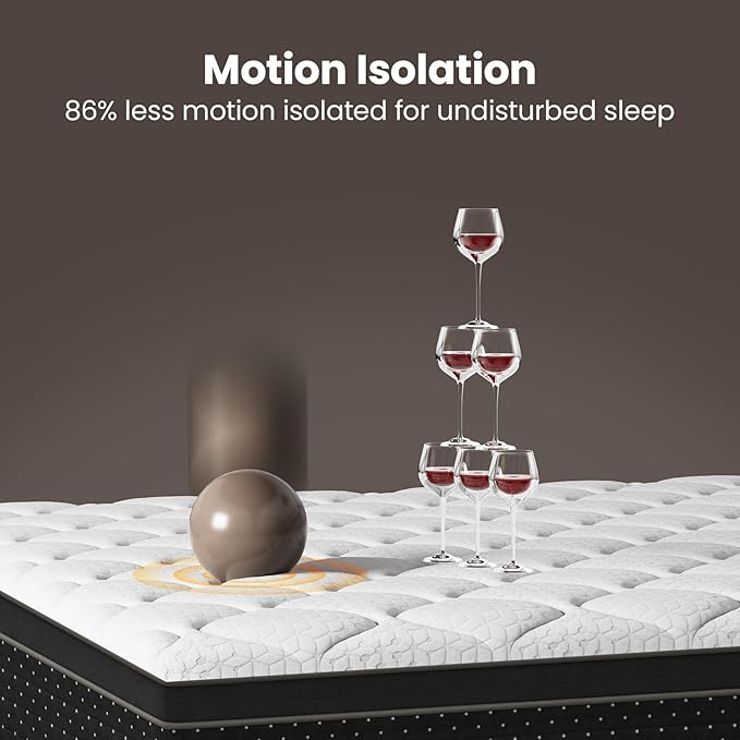 Full Mattress 14 Inch, Premium Hybrid for Back Sleep and Pain Relief with Extra Lumbar & Shoulder Support, Guest Room Bed in a Box Fiberglass Free -365 Night Trial CertiPUR-US Certified