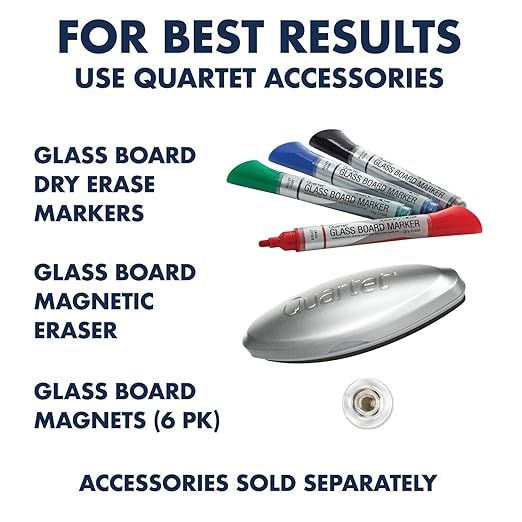 Quartet Glass Whiteboard, Magnetic Dry Erase Board, Wall Mounted Whiteboard for Office, School and Home, 48" W x 48" H, White (Q25F02IMW)