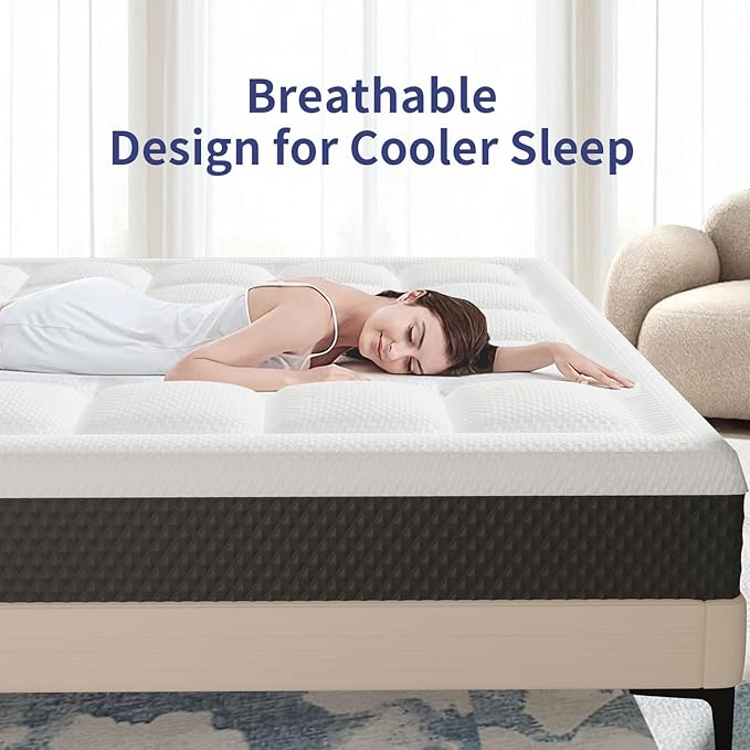 6 inch Full Size Memory Foam Mattress in a Box – Cooling Gel‑Infused Foam, Pressure‑Relief Comfort, Fiberglass-Free, CertiPUR‑US® Certified