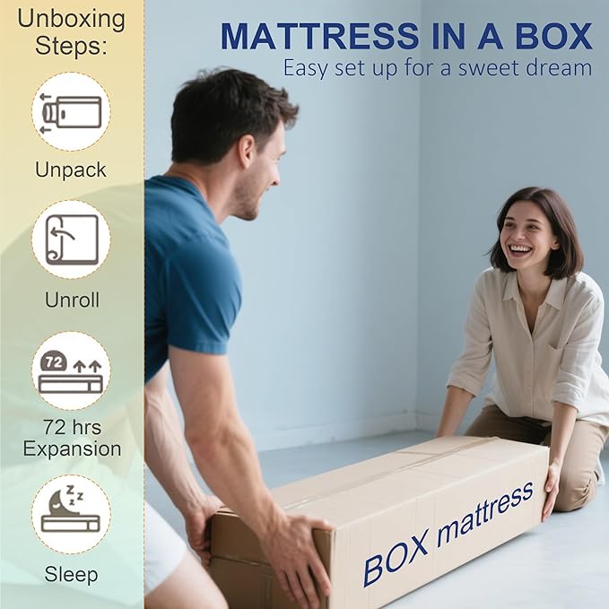 12 Inch Full Mattress Hybrid Innerspring and Plush Memory Mattress in a Box,Medium Soft Feel,Motion Isolation & Pressure Relief,Cooling Bed Mattress for Bed Frames,CertiPUR-US Certified (Full)