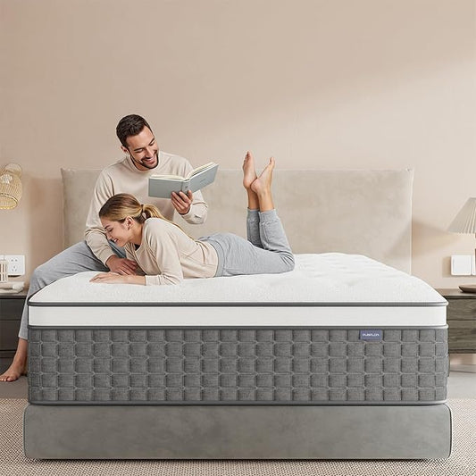 Mattress Full Size, Medium Firm 12 Inch Mattress with Extra Lumbar & Shoulder Support, Hybrid Mattresses with Gel Memory Foam Pain Relief - Fiberglass Free - No Odor - 365 Night Trial