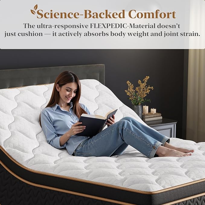 King Mattress 10 Inch, Cooling Hybrid Bed in a Box, Individual Pocket Springs, Motion Isolation, Targeted Hip/Shoulder/Lumbar Support, Fiberglass-Free, Ergonomic Zones, 365-Night Trial, CertiPUR-US