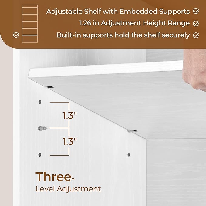 Yaheetech 6-Tier Open Bookcase and Bookshelf, Modern Simple Floor Standing Display Storage Shelves with Top Open Compartment for Home Office, Living Room, Bed Room - White