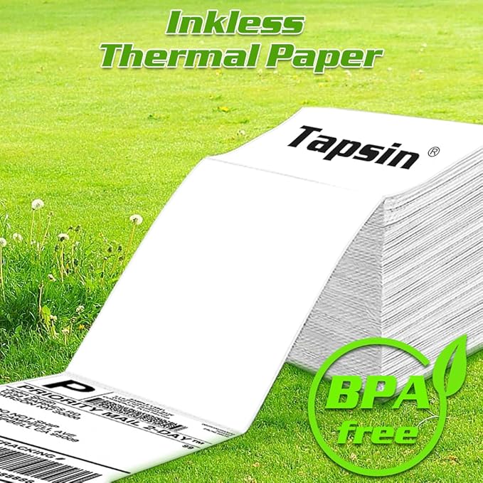 Thermal Labels, 4x6 Shipping Labels Pack of 8000 Perforated Shipping Label Papers, FanFold Thermal Printer Labels, Sticker Labels to Write on, Permanent Strong Adhesive, Commercial Grade