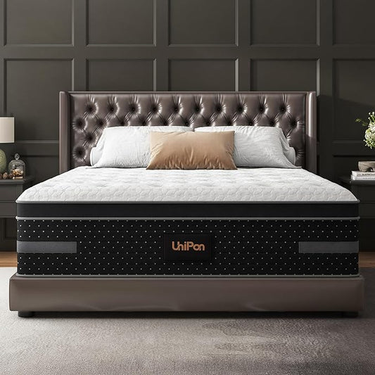 King Mattress 10 Inch, Firm Hybrid Mattress in a Box Couples Motion Isolation with Extra Lumbar & Shoulder Support for Pain Relief, Hotel Collection- Fiberglass Free - 365 Night Trial