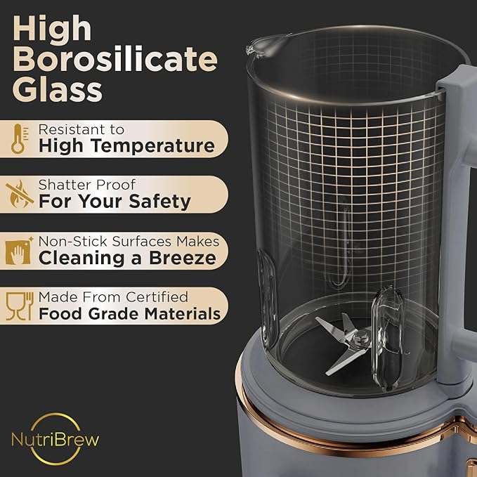 Nut Milk Maker | 50 oz Automatic Plant-Based Milk Machine | 9-in-1 Easy Use Milk Maker | 2025 Plant Milk Machine | Soy Milk Maker | Oat Milk Maker | Almond Milk Maker