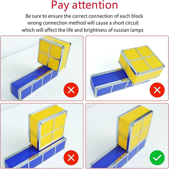 Puzzles Night Light, Tangram Stackable LED 7 Colors Induction Interlocking Desk Lamp 3D DIY Magic Blocks Puzzles for Kids Teens Bedroom Home Decor Ideal Gift for Birthday（USB）