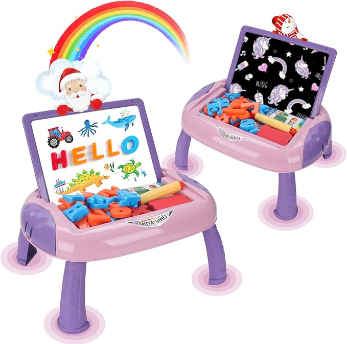 Gifts for 1-2 Year Old Girls,Toddlers Toys with Magnetic Letters and Numbers, Art Easel for Kids 1 2 Year Old, Girl Birthday Christmas Gifts (Purple)