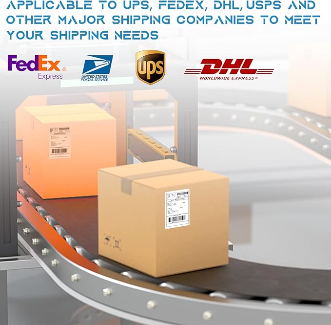 MFLABEL® 4x6 Direct Thermal Shipping Labels - 40 Rolls of 250 Labels, Compatible with Zebra ZP450 ZP500 ZP505 ZP2844, Thermal Printer Labels for USPS, UPS, FedEx, Amazon, Ebay, Shopify