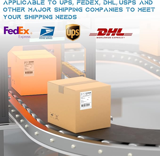 MFLABEL 4x6 Thermal Shipping Labels - 20 Rolls of 250, Perforated & Smudge-Proof Direct Thermal Labels Compatible with Rollo, Zebra, Munbyn |for Amazon USPS UPS FedEx Shopify (Not for Dymo/Brother)