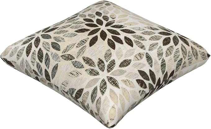 Black Grey Pillow Covers 18x18 Inch Set of 2 Summer Rust Geometric Flower Outdoor Decorative Throw Pillows Farmhouse Dahlia Pillow Case Linen Square Cushion Cover for Home Sofa Bedroom