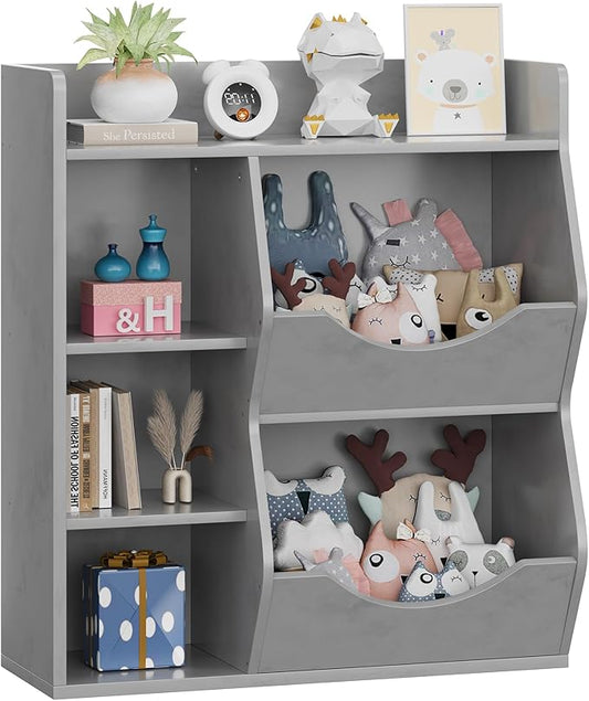 GarveeHome Kids Toy Storage Organizer, Children Bookcase with Storage Cubbies, Toddler Toy Shelf for Playroom, Living Room, Nursery