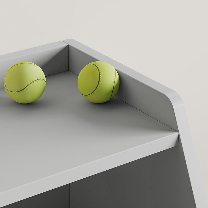 Toy Storage Organizer for Kids, Toy Storage Cabinet with Drawers, Boys and Girls Toy Shelf with Wheels, Toy Organizer Kids Bookshelf with Storage for Nursery, Playroom, Bedroom (Light Grey)