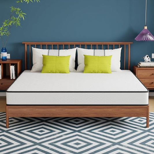 PayLessHere 8 Inch Mattress Medium Firm Spring Mattress Cool Sleep Pressure Relief King Size Mattress in a Box Fiberglass Free CertiPUR-US Certified Breathable Foams Mattress