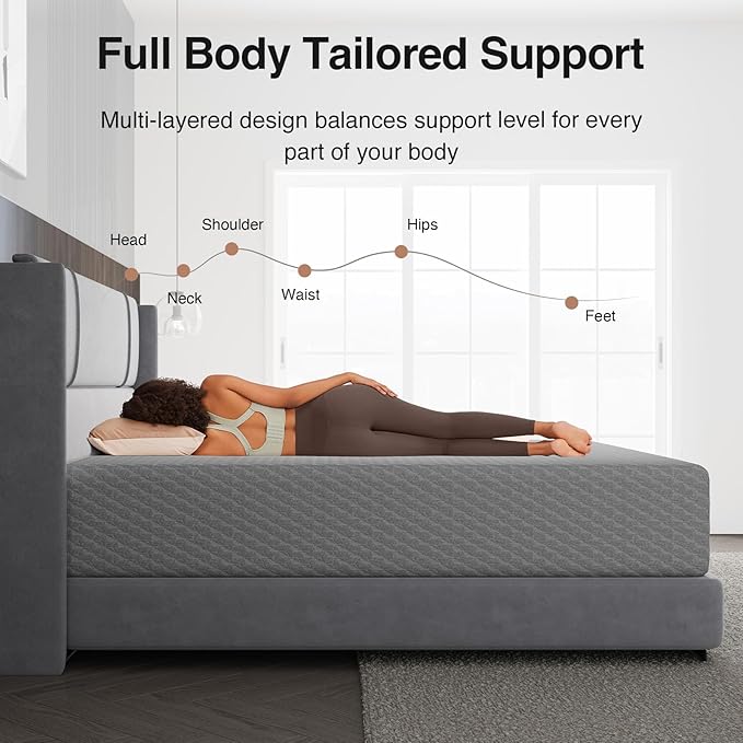 Novilla Full Size Mattress 14 Inch, Cooling Memory Foam Mattress Full with Enhanced Airflow, Pressure Relief & Durable Support, CertiPUR-US Certified Full Mattresses in a Box with Breathable Fabric
