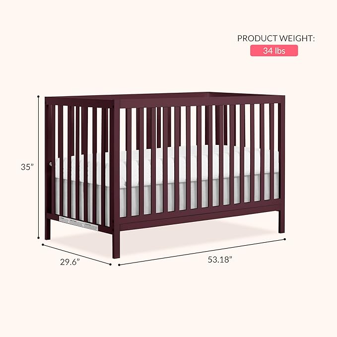 Dream On Me JPMA & Greenguard Gold Certified Synergy MOD Crib, Made with Sustainable New Zealand Pinewood