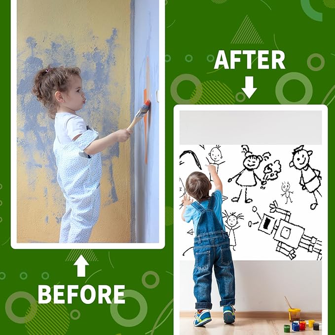 Magnetic Dry Erase Whiteboard Paper 12 x 8 Inch, Self Adhesive Magnetic Dry Erase White Board Sticker for Wall,Peel and Stick Magnetic Wallpaper with 50 Magnetic Letters