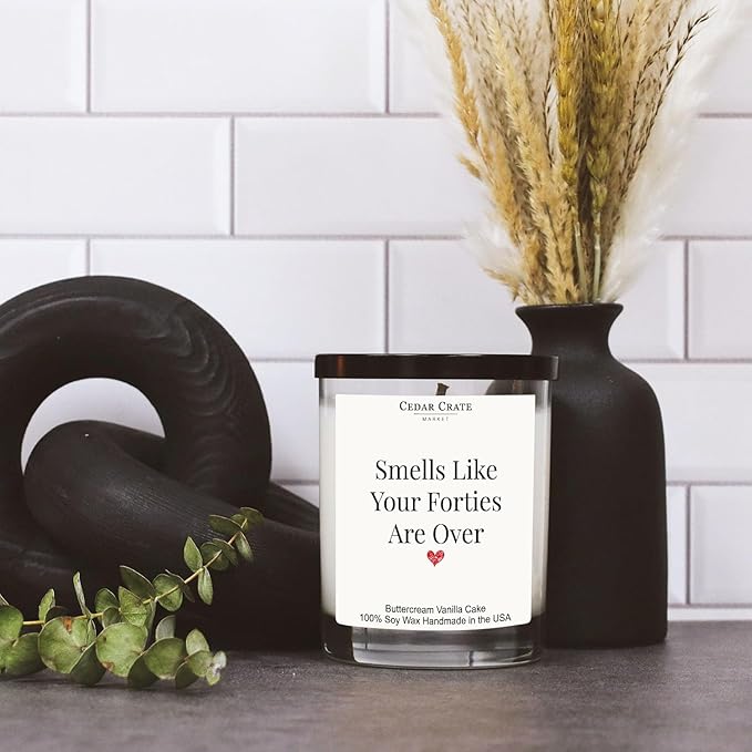 50th Birthday Gifts for Her - Best Ideas, Buttercream Vanilla Scented, 100% Soy Candle for Women, Friends, Wife, Sister, Mom, Grandma, Handmade Aromatherapy Candles Decoration