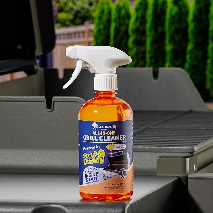 Mr. Bar-B-Q Triple Action Grill Brush and All in One Grill Cleaner Powered by Scrub Daddy