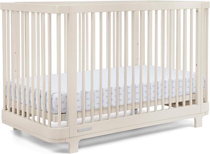 Delta Children Nest 4-in-1 Convertible Crib - Greenguard Gold Certified, Soft Beige