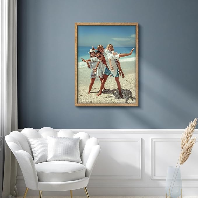 wall26 Custom Framed Poster Wall Art for Living Room, Bedroom Canvas Prints for Home Decoration Ready to Hang - 8"x10" Natural