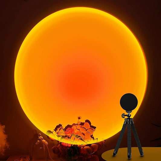 Sunset Lamp Projector,360 Degree Rotation Sunset Lights for Bedroom, Led Lamp with USB Port for Home Decor, Sunset Lamps for Room Decor,Photography,Tiktok Live