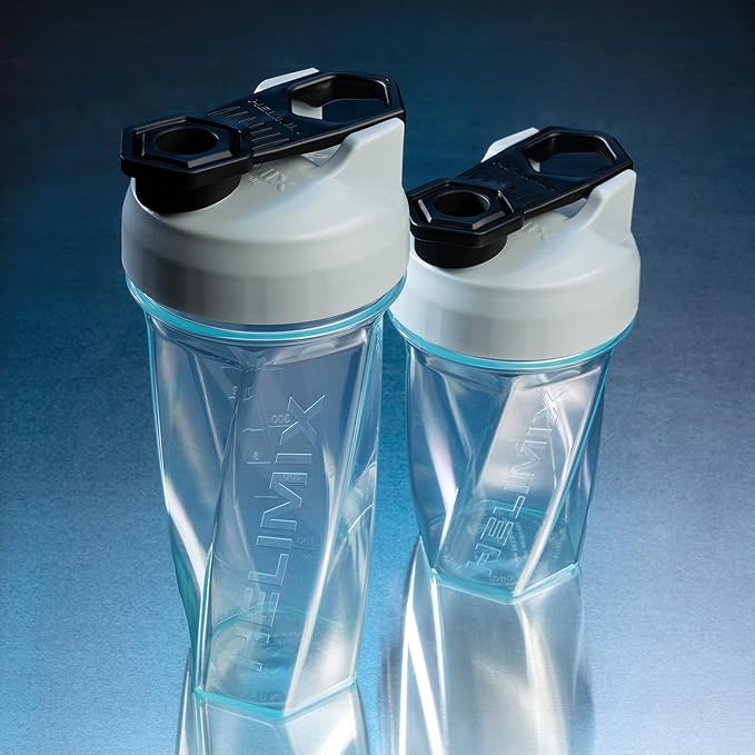 HELIMIX 1.5 Vortex Blender Shaker Bottle Holds upto 28oz | No Blending Ball or Whisk | USA Made | Portable Pre Workout Whey Protein Drink Shaker Cup | Mixes Cocktails Smoothies Shakes | Top Rack Safe