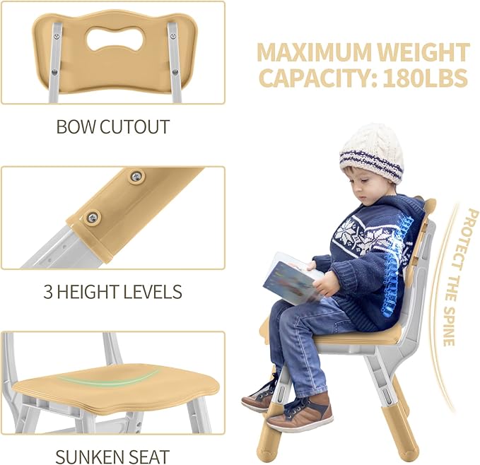 Toddler Table and Chairs Set for 4, 47.2''L x 23.6''W Kids Study Table and Chair Set, Height-Adjustable, Graffiti Desktop, Children Activity Table for Daycare, Classroom, Home