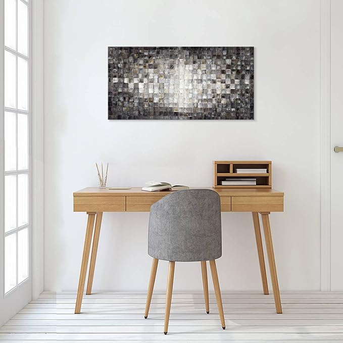 Inpraradiso Large Bedroom Abstract Wall Art: Living Room Modern Picture Square Painting Hand Painted Textured Artwork Kitchen Horizontal Contemporary Canvas Print for Home Office Decor