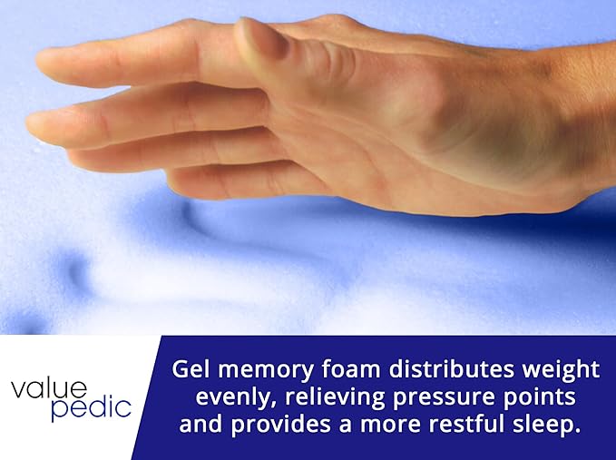 Twin Size 8-Inch Gel Memory Foam Mattress, Comfortable with Pressure Relieving Ergonomic Support, Breathable Soft Fabric Cover, Fiberglass Free, Mattress in a Box