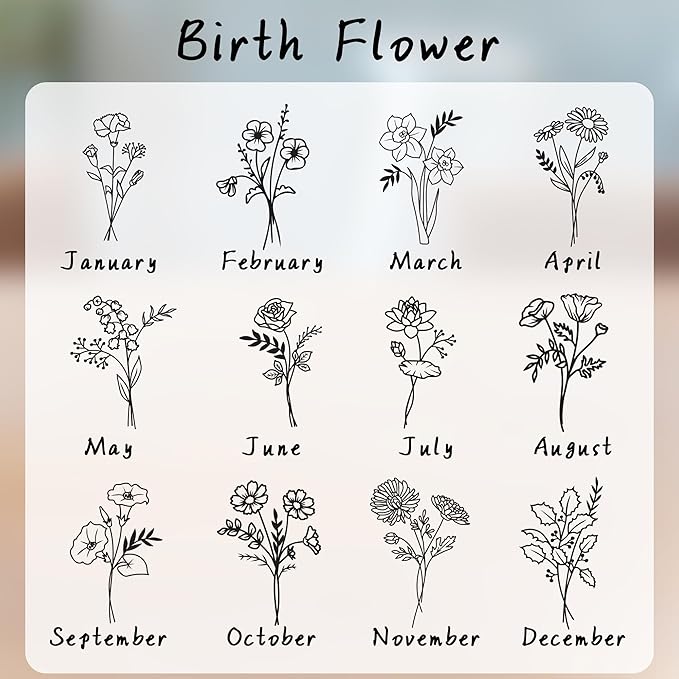 Personalized Jewelry Box, Custom Travel Jewelry Organizer with Birth Flower and Name, Personalized Gifts for Women, Girls, Mother, Wife, Bridesmaid, Custom Gifts for Birthday, Wedding, Anniversary