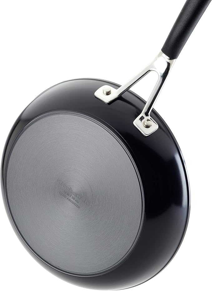 KitchenAid Hard Anodized Nonstick Frying Pans/Skillet Set, 8.25 Inch and 10 Inch, Onyx Black