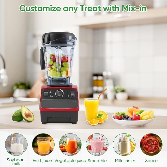 For Vitamix Blender Pitcher 64oz Low-Profile, Replacement Pitcher Container Jar Cup for Vitamix 750, 5200, 5000, 6300, 7500, A3500, Vm0102, Vm0103, Vm0197, E310 Classic/Explorian/Commercial Series