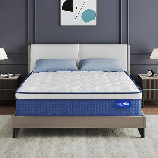 Twin XL Mattress 12 Inch Hybrid Mattress in a Box, Medium Firmness, Foam and Individual Pocket Springs for Motion Isolation & Pressure Relief, CertiPUR-US Certified, 38" x 80"