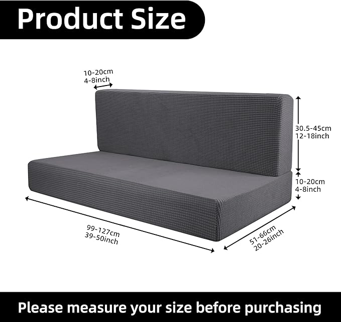 Rv Dinette Cushion Covers,Jacquard Stretchable Camper Cushion Cover,RV Cushion Slipcover,Rv Couch Cover Replacement for RV Camper Car Bench,2 Backrest Covers and 2 Bench Covers (Checkered,Grey)