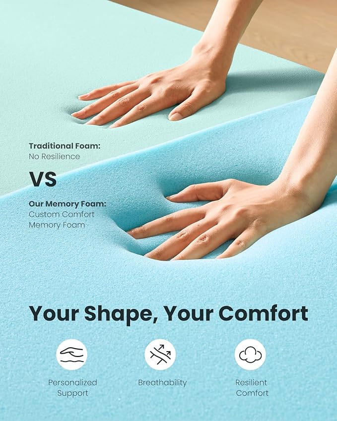 Dreamsmith Queen Size Mattress Topper - 4 Inch Cooling Gel Memory Foam Mattress Pad for Pressure Relief, Bed Topper with Removable Washable Soft Cover Non-Slip, CertiPUR-US & Oeko-Tex Certified