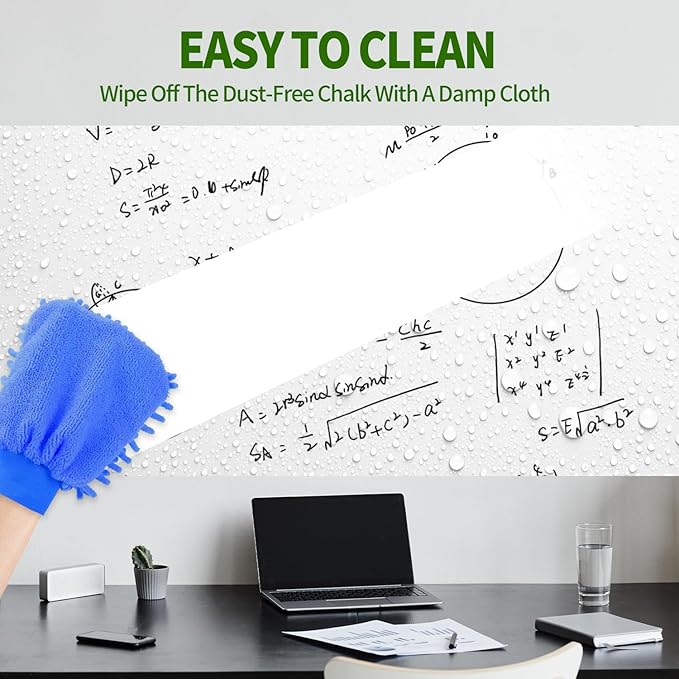 Magnetic Dry Erase Whiteboard Paper 12 x 8 Inch, Self Adhesive Magnetic Dry Erase White Board Sticker for Wall,Peel and Stick Magnetic Wallpaper with 50 Magnetic Letters
