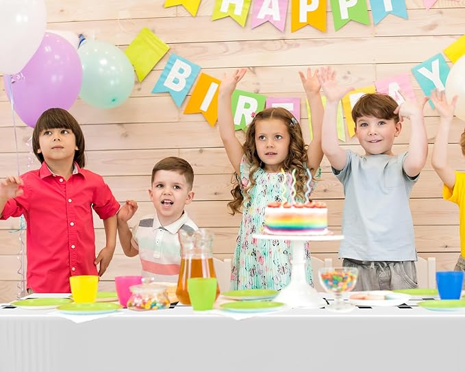 6 Pcs Train Party Decorations Railroad Track Tablecloths Train Birthday Party Supplies 54 x 108 Inch Plastic Table Covers for Railroad Track Western Theme Birthday (White)
