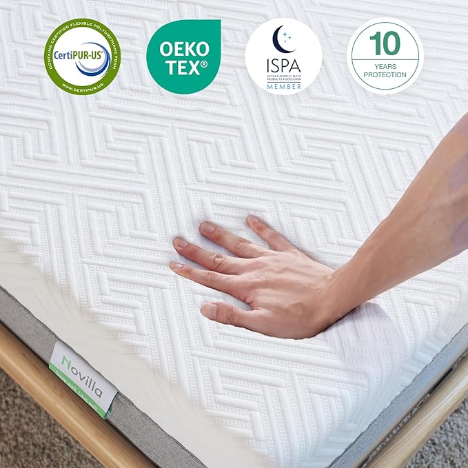 Novilla Mattress Full Size, 14 Inch Gel Memory Foam Mattress Full in a Box for Suppotive, Pressure Relieving & Plush Comfort, Bliss