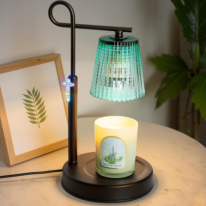 SHARE&CARE Candle Warmer Lamp - Metal Wax Melter with Timer & 4 Dimming Modes, Gift-Ready for Women, Christmas, Birthday (Black)