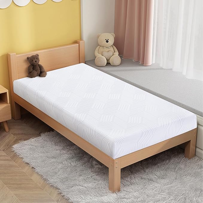 6 Inch Twin XL Mattress,Gel Memory Foam Mattress Twin Bed Mattress in a Box,Medium Firm Mattresses for Pressure Relief,Twin XL Size Mattress for Kids,Bunk Bed,CertiPUR-US Certified